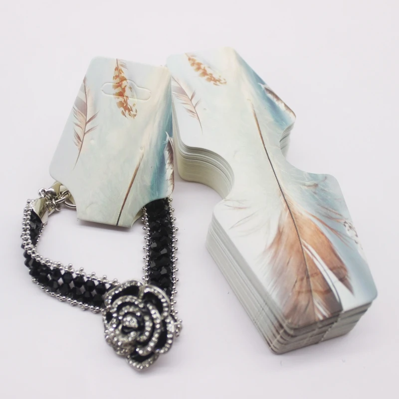 4.5x12cm 50 Piece Jewelry Set Card Paper Necklace/Bracelet/Hair Accessory Display Label Card