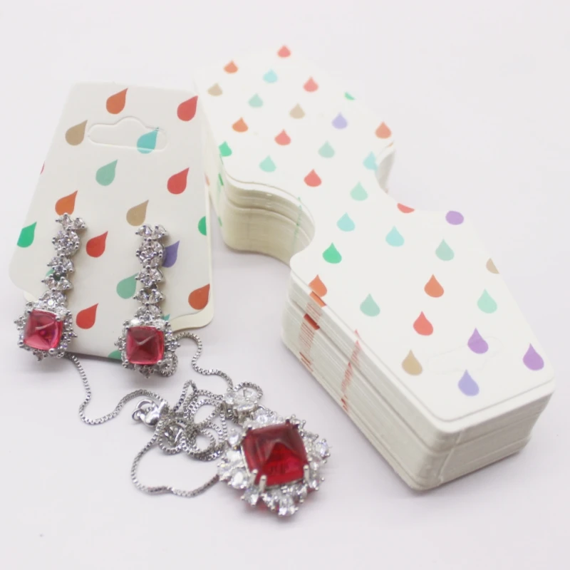 4.5x12cm 50 Piece Jewelry Set Card Paper Necklace/Bracelet/Hair Accessory Display Label Card