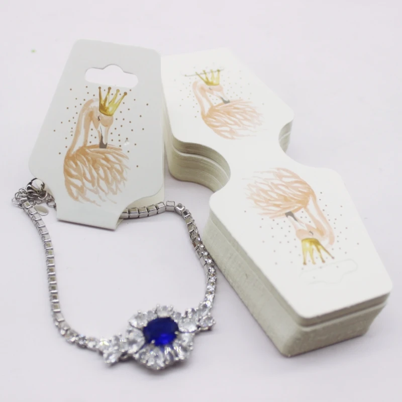 4.5x12cm 50 Piece Jewelry Set Card Paper Necklace/Bracelet/Hair Accessory Display Label Card