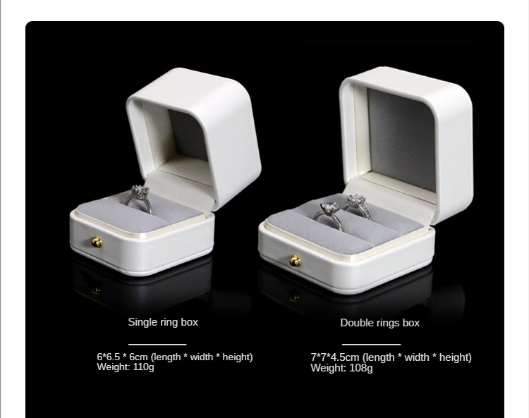 Hot Sale Leather Jewellery Gift Packaging Box Pendant Necklace Bracelet Earring Jewelry Ring Box Gift Cases Customized Logo