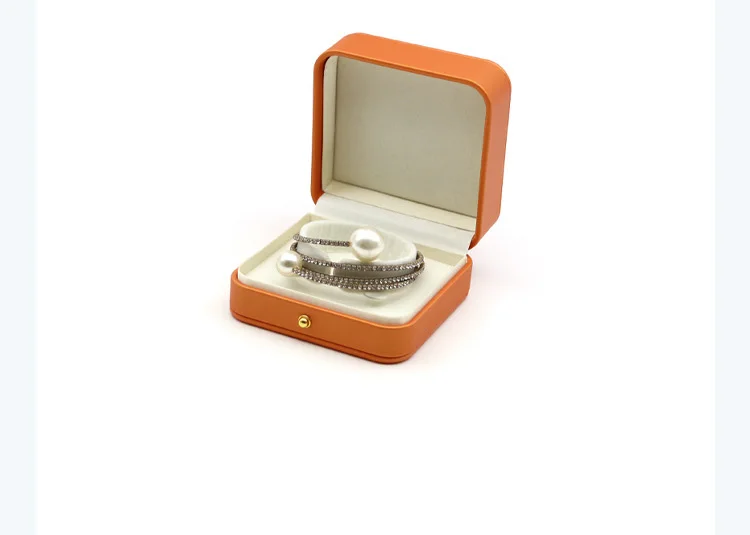Hot Sale Leather Jewellery Gift Packaging Box Pendant Necklace Bracelet Earring Jewelry Ring Box Gift Cases Customized Logo