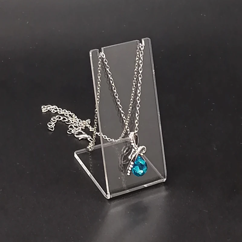 Fashion White Acrylic Necklace Jewellry Display Stand Holder Earring Pendant Exhibition Shelf 3 Sizes Jewellery Storage Showcase