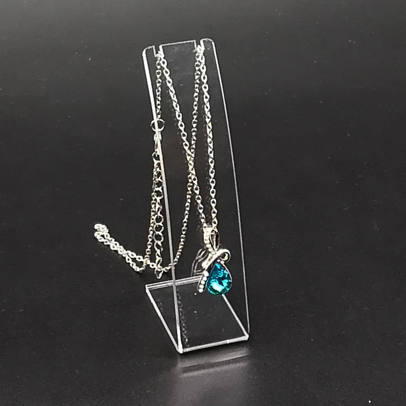 Fashion White Acrylic Necklace Jewellry Display Stand Holder Earring Pendant Exhibition Shelf 3 Sizes Jewellery Storage Showcase