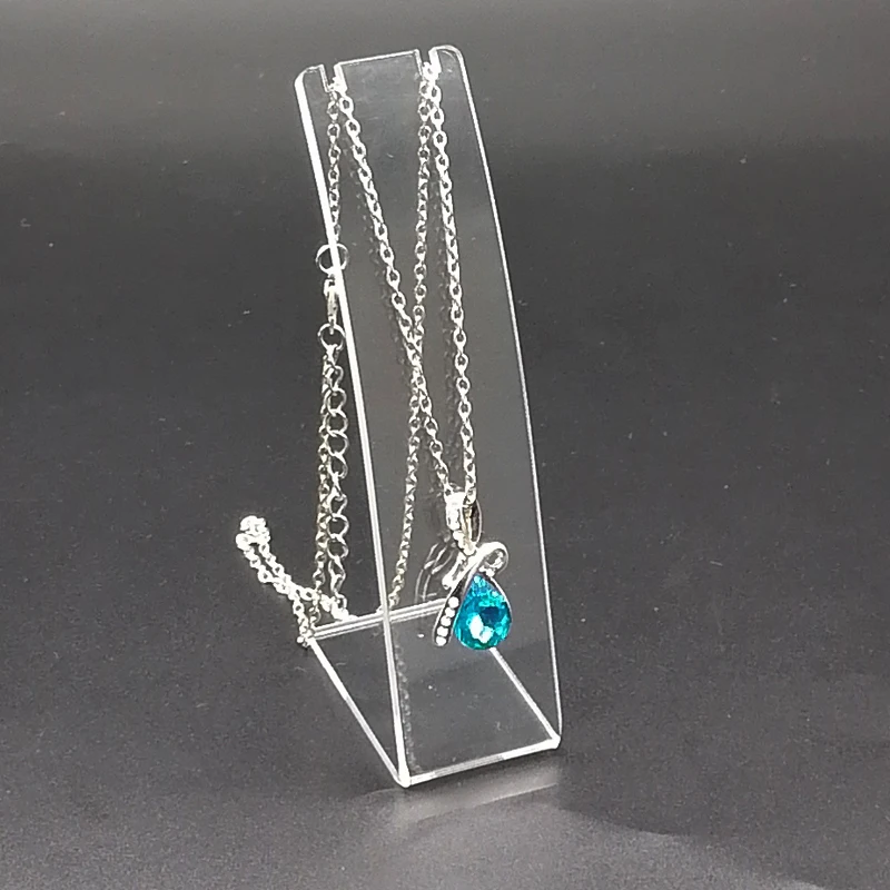 Fashion White Acrylic Necklace Jewellry Display Stand Holder Earring Pendant Exhibition Shelf 3 Sizes Jewellery Storage Showcase
