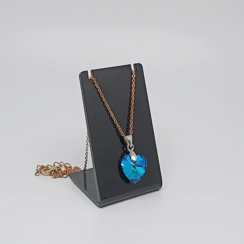 Fashion White Acrylic Necklace Jewellry Display Stand Holder Earring Pendant Exhibition Shelf 3 Sizes Jewellery Storage Showcase