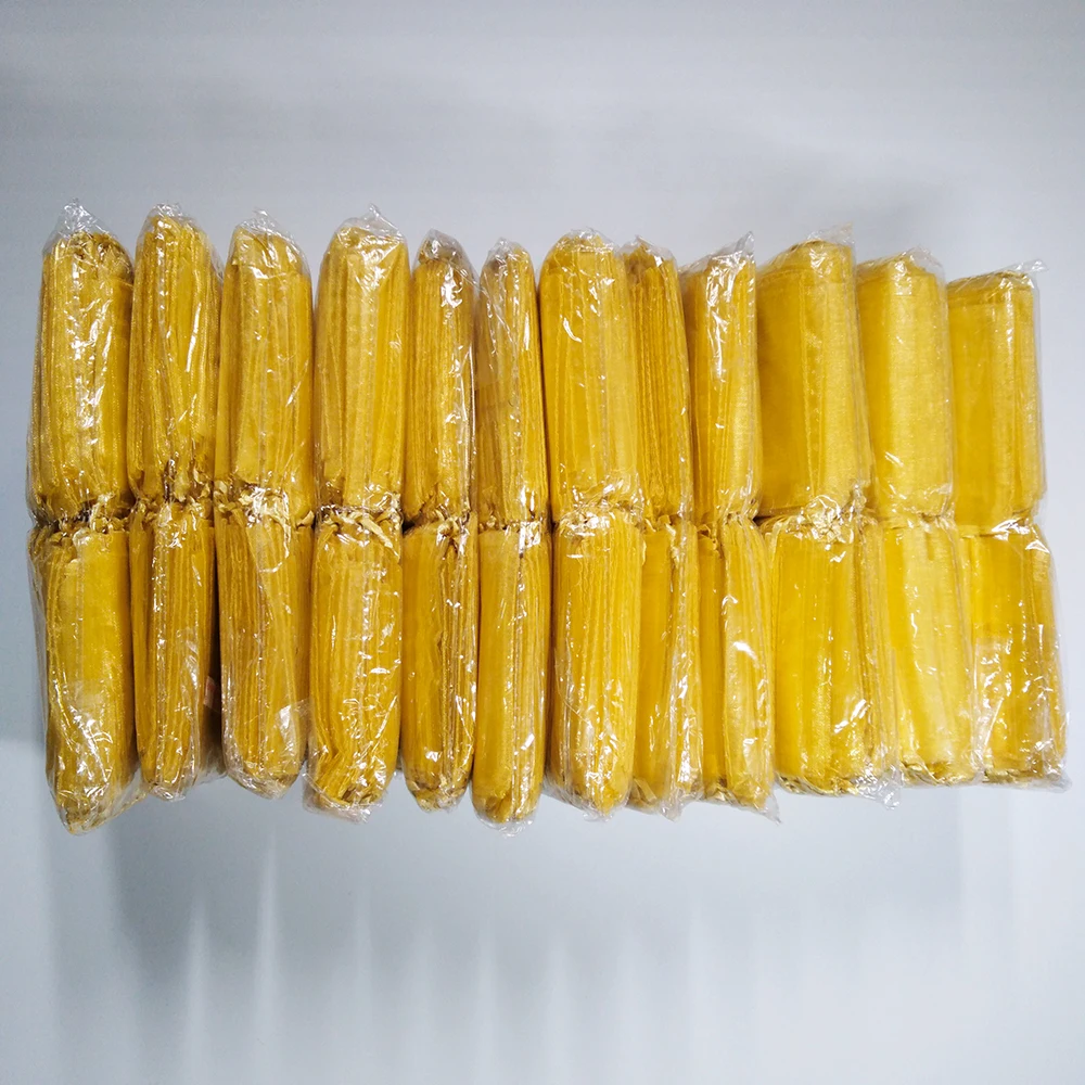 100pcs 7x9 9x12 10x15 13x18 15x20 17x23cm Gold Organza Bag Jewelry Gift Bags Pouch Jewelry Packaging Bags Jewellery Bag Pouches