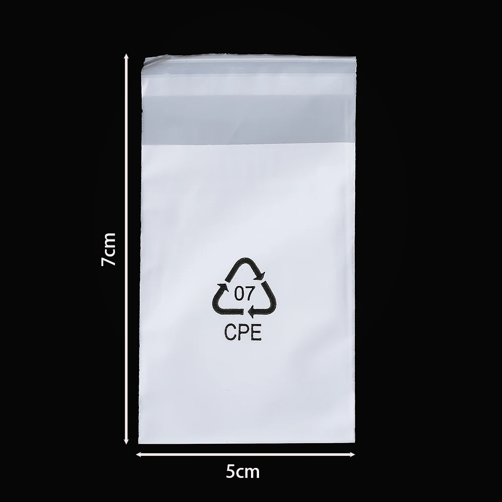 50pcs/Lot CPE Frosted Bags Jewelry Package Plastic Bag for Earrings Necklace Bracelet Beads Jewelry Organizer Display Packaging