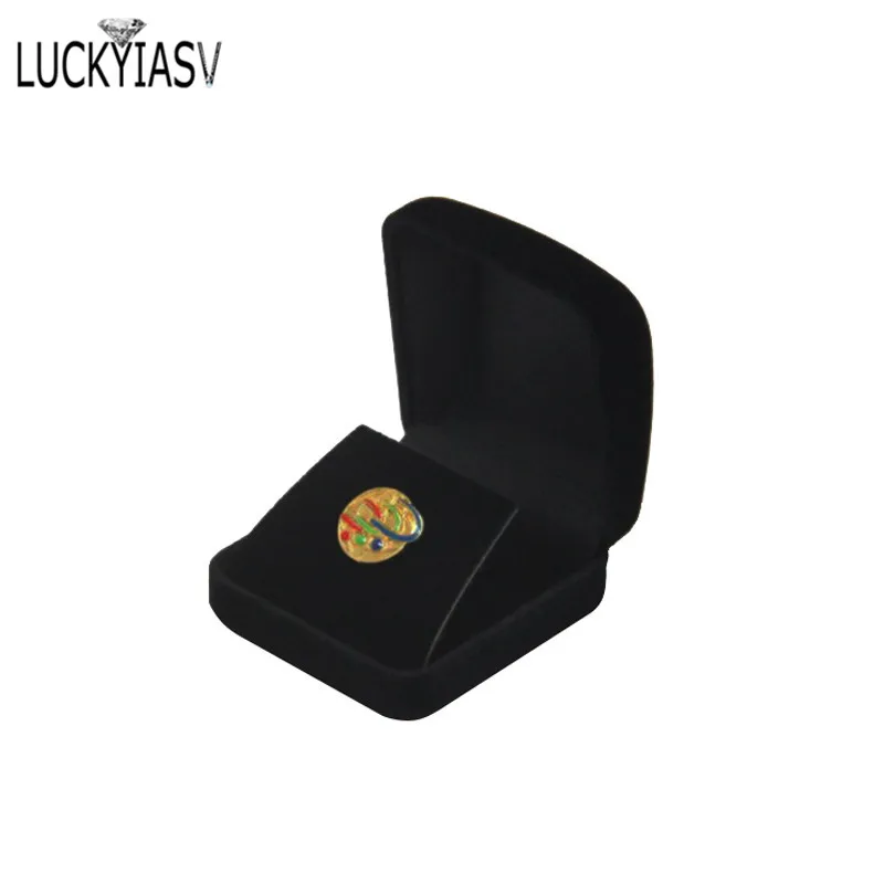 Wholesale Medals Commemorative Coins Pins Merit Badge Display Jewellery Gift Storage Boxes Black Velvet Carrying Case Organizer