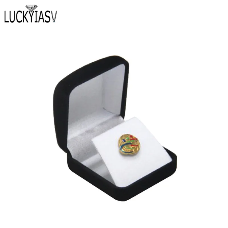 Wholesale Medals Commemorative Coins Pins Merit Badge Display Jewellery Gift Storage Boxes Black Velvet Carrying Case Organizer