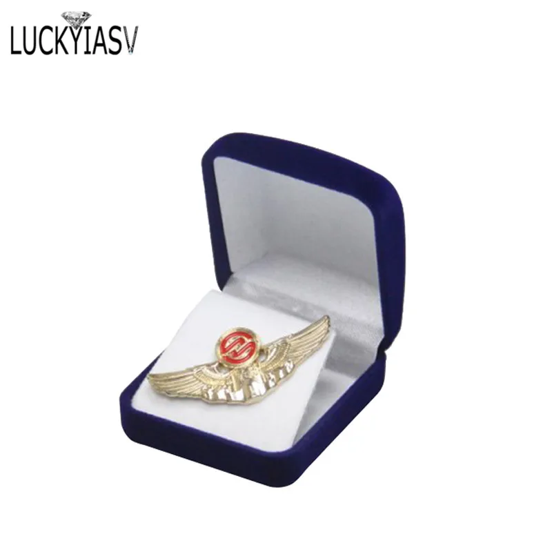Wholesale Medals Commemorative Coins Pins Merit Badge Display Jewellery Gift Storage Boxes Black Velvet Carrying Case Organizer