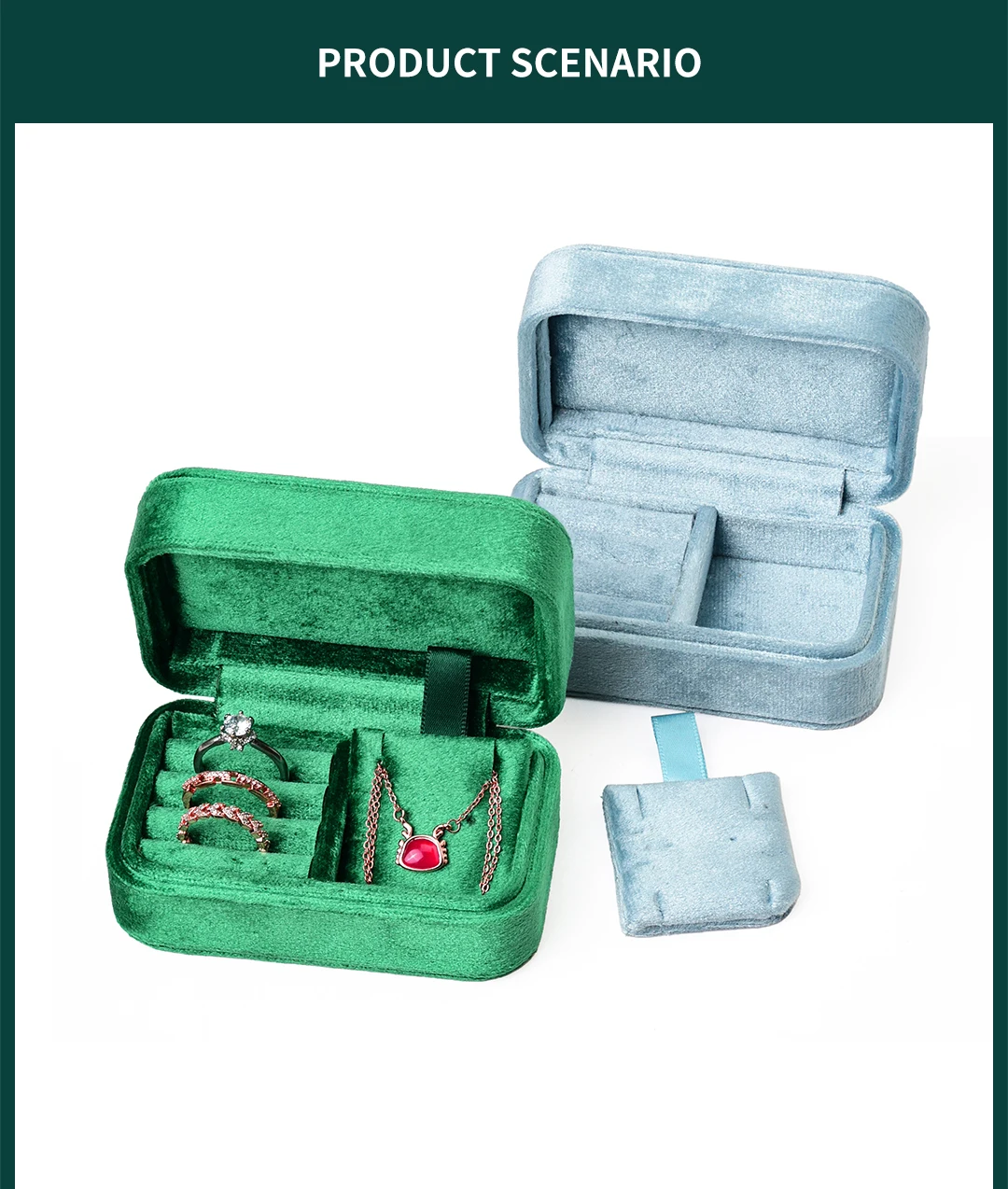TAIMY Mini Velvet Jewelry Box Portable Travel Jewelry Storage Case Ring Necklace Earring Custom Logo&Color Personalized Gifts