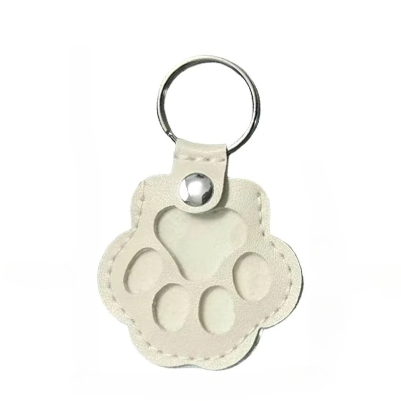 1PC Leather pet hair storage bag, cat paw keychain, multifunctional portable keychain, exquisite bag pendant