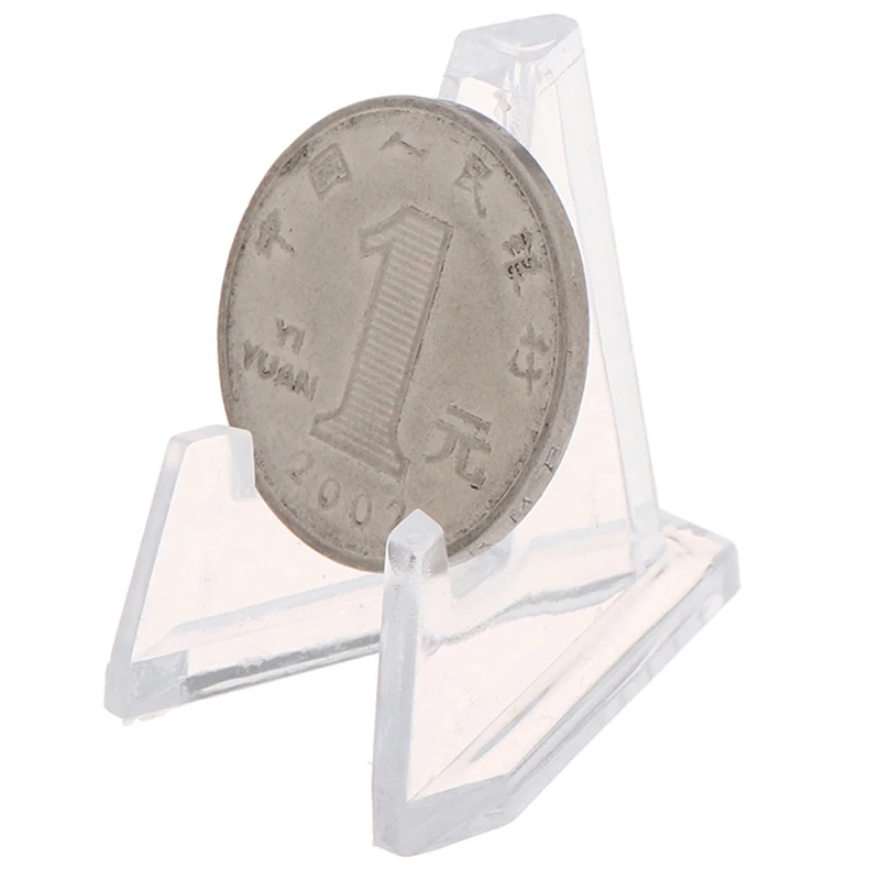 1Pc Card Display Show Stand Acrylic Jewellery Stand Holder Collectibles Coins Easel Medal Badge Holder