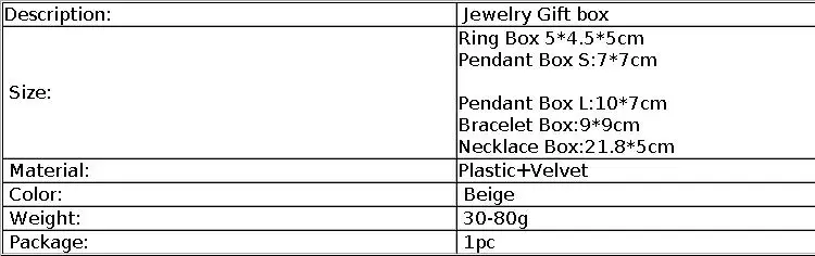 Beige Velvet Jewelry Display Case Luxury Wedding Ring Earrings Necklace Bracelet Storage Organizer Gift Set Box
