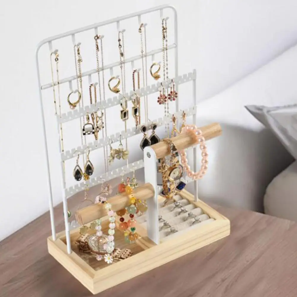Jewelry Rack Multi Tiers Stable Earrings Rings Necklaces Bracelets Display Holder Shop Showcase Jewelry Organizer Display Stand