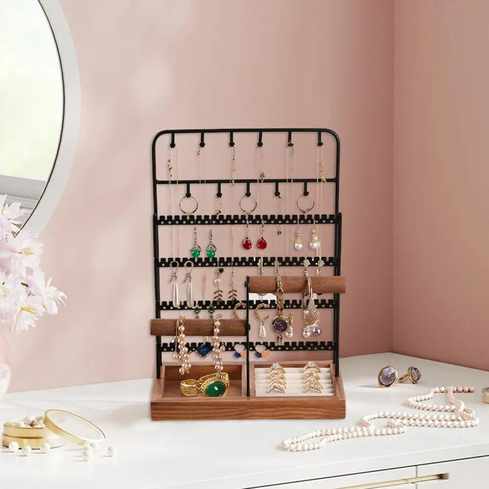Jewelry Rack Multi Tiers Stable Earrings Rings Necklaces Bracelets Display Holder Shop Showcase Jewelry Organizer Display Stand