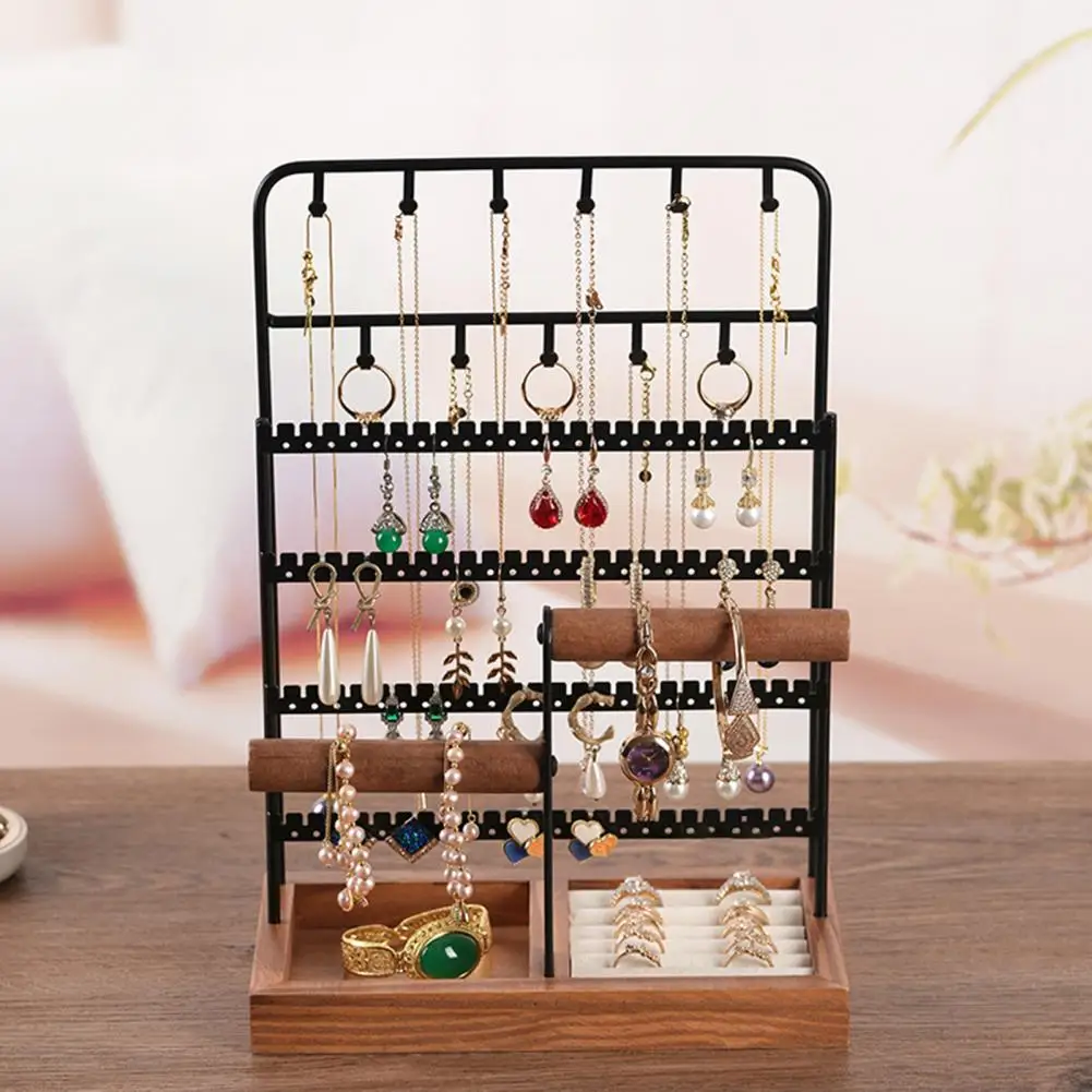Jewelry Rack Multi Tiers Stable Earrings Rings Necklaces Bracelets Display Holder Shop Showcase Jewelry Organizer Display Stand