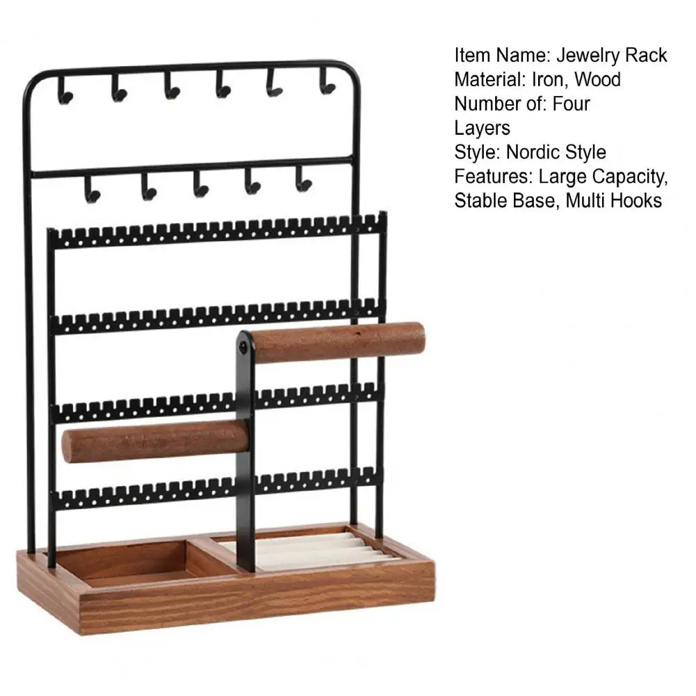 Jewelry Rack Multi Tiers Stable Earrings Rings Necklaces Bracelets Display Holder Shop Showcase Jewelry Organizer Display Stand