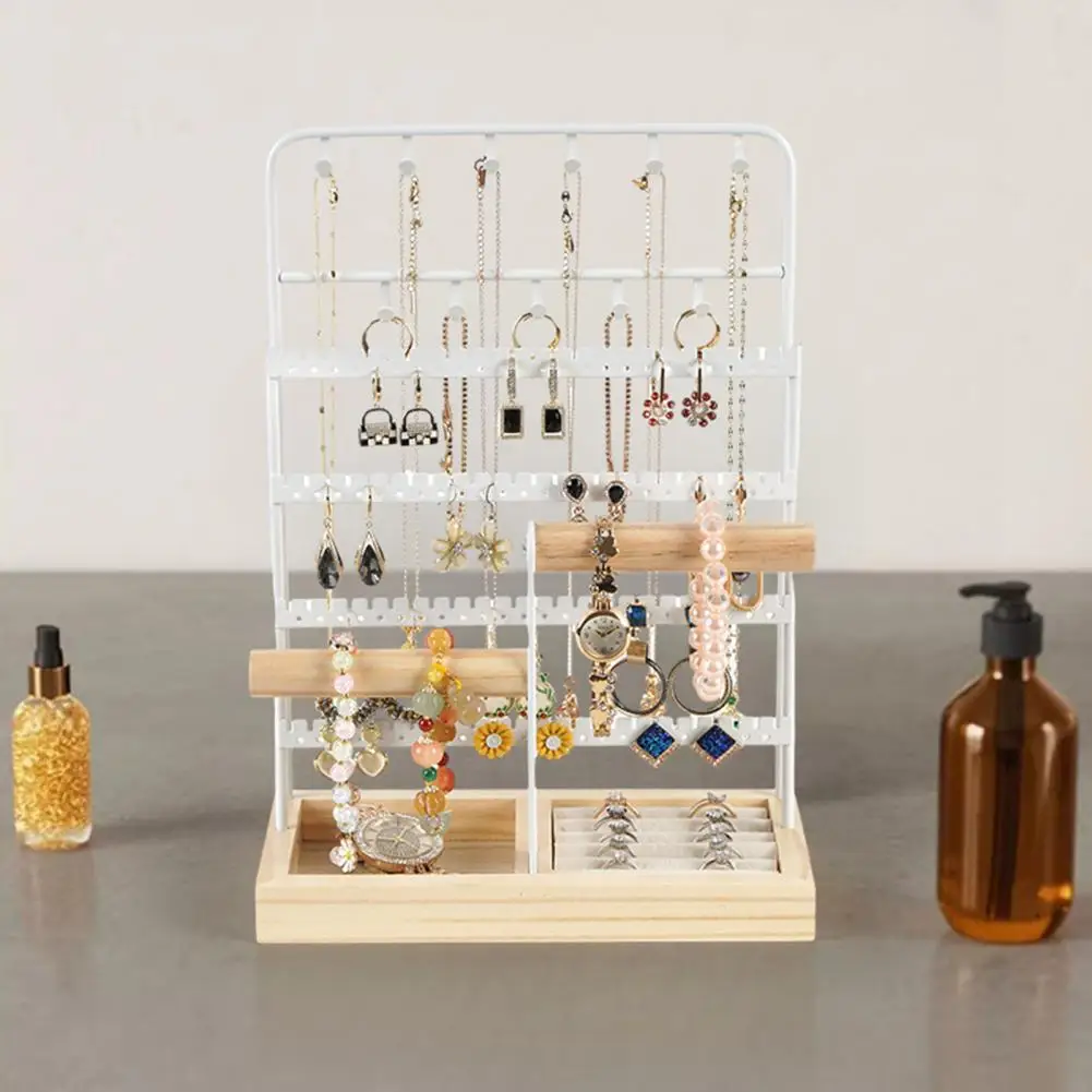 Jewelry Rack Multi Tiers Stable Earrings Rings Necklaces Bracelets Display Holder Shop Showcase Jewelry Organizer Display Stand