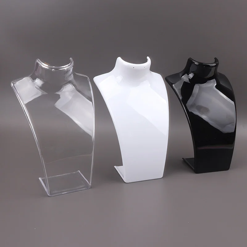 Plastic Mannequin Necklace Display Bust Stand Holder Jewellry Mannequin Bust Rack for Necklaces Pendant Earrings Display Shelf