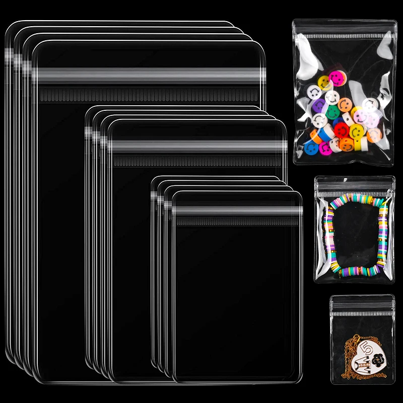 PVC Jewelry Bags Small Self-Sealing Plastic Zip Clear Bags Transparent Lock Bag Pouch For Storing Bracelets Rings Earrings
