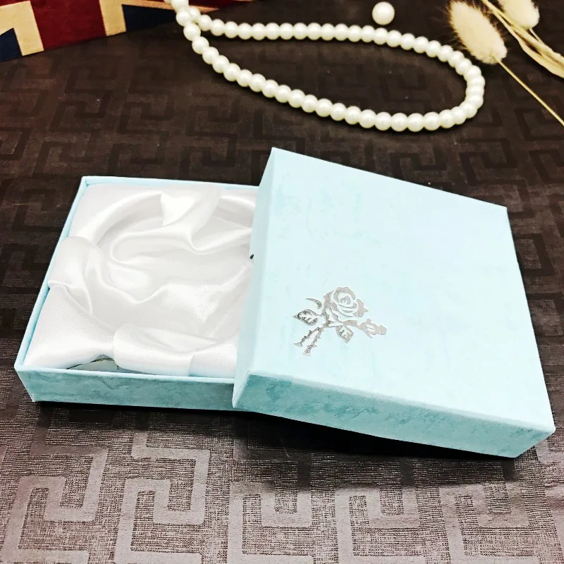 Square Jewelry Packaging Box Bracelet Necklace Cardboard Gift Organizer Case Women Pendant Storage Display Container 2022 NEW