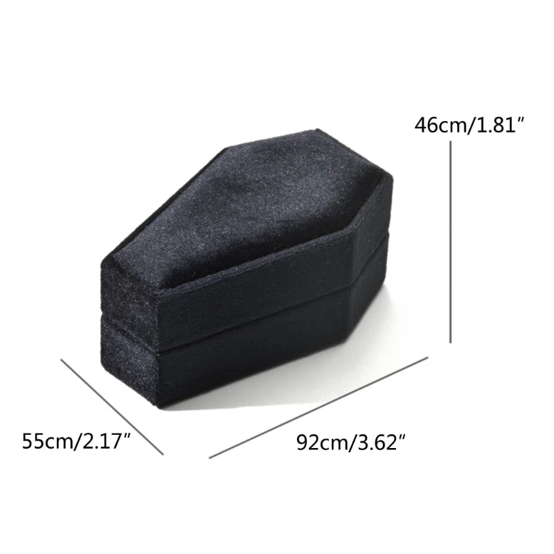Portable Coffin Jewelry Box Lightweight Earrings Necklace Jewelry Display Box Gifts for Girls Women