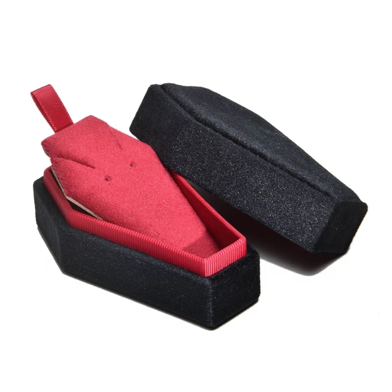 Portable Coffin Jewelry Box Lightweight Earrings Necklace Jewelry Display Box Gifts for Girls Women