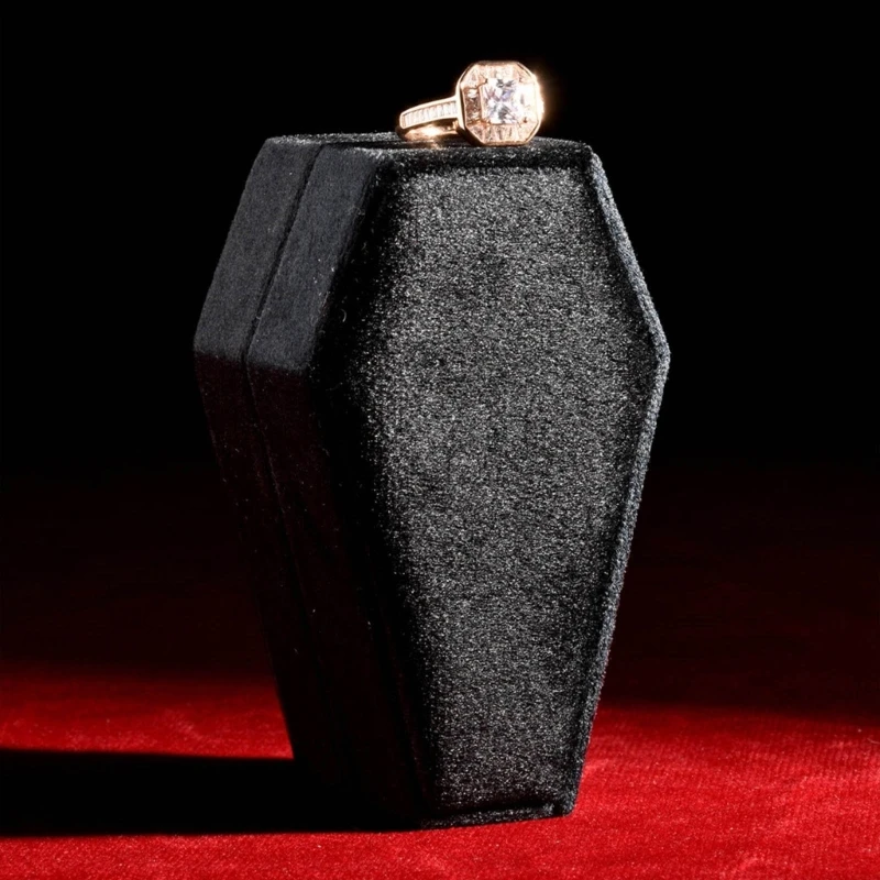 Portable Coffin Jewelry Box Lightweight Earrings Necklace Jewelry Display Box Gifts for Girls Women