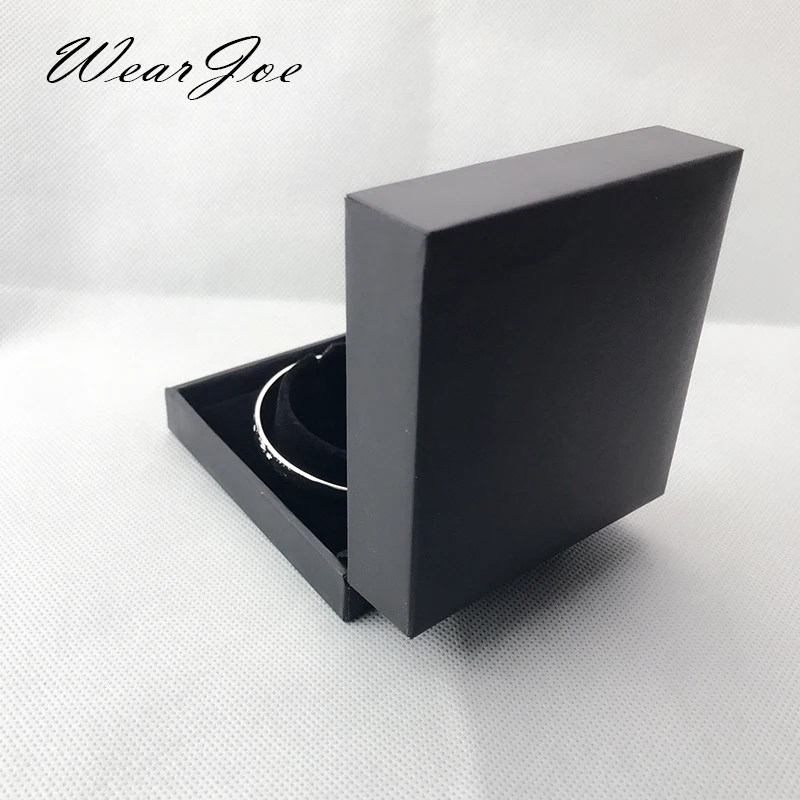 1 Vintage Black Leatherette Paper Jewelry Display Box 5 Style Ring Pendant Bangle Bracelet Pendant Storage & Package Stand Case