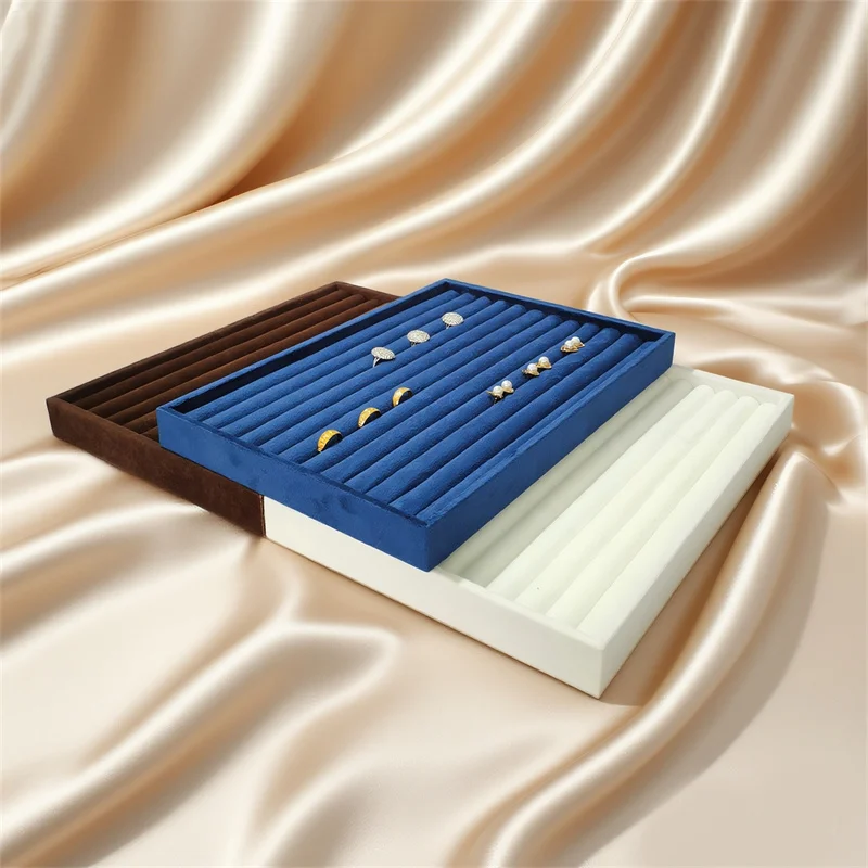 Lishi Velvet jewelry display tray ring stud earrings necklace pendants bracelet storage display tray counter display tray