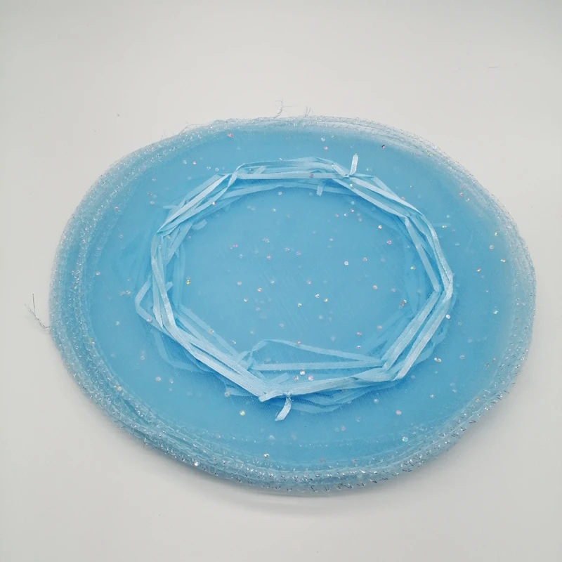 100pcs Diameter 25cm/35cm/40cm Round Drawstring Organza Jewelry Bags Jewellery Bag Jewelry Pouches Jewelry Packaging Display Bag
