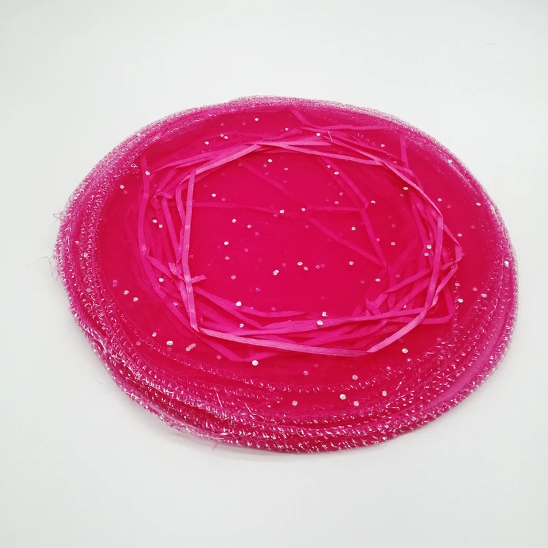 100pcs Diameter 25cm/35cm/40cm Round Drawstring Organza Jewelry Bags Jewellery Bag Jewelry Pouches Jewelry Packaging Display Bag