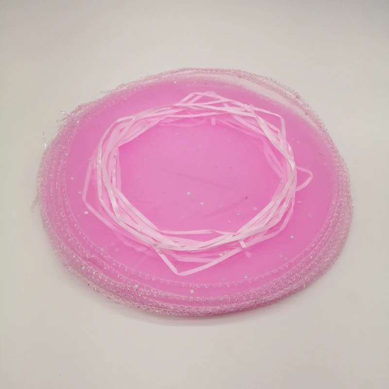 100pcs Diameter 25cm/35cm/40cm Round Drawstring Organza Jewelry Bags Jewellery Bag Jewelry Pouches Jewelry Packaging Display Bag