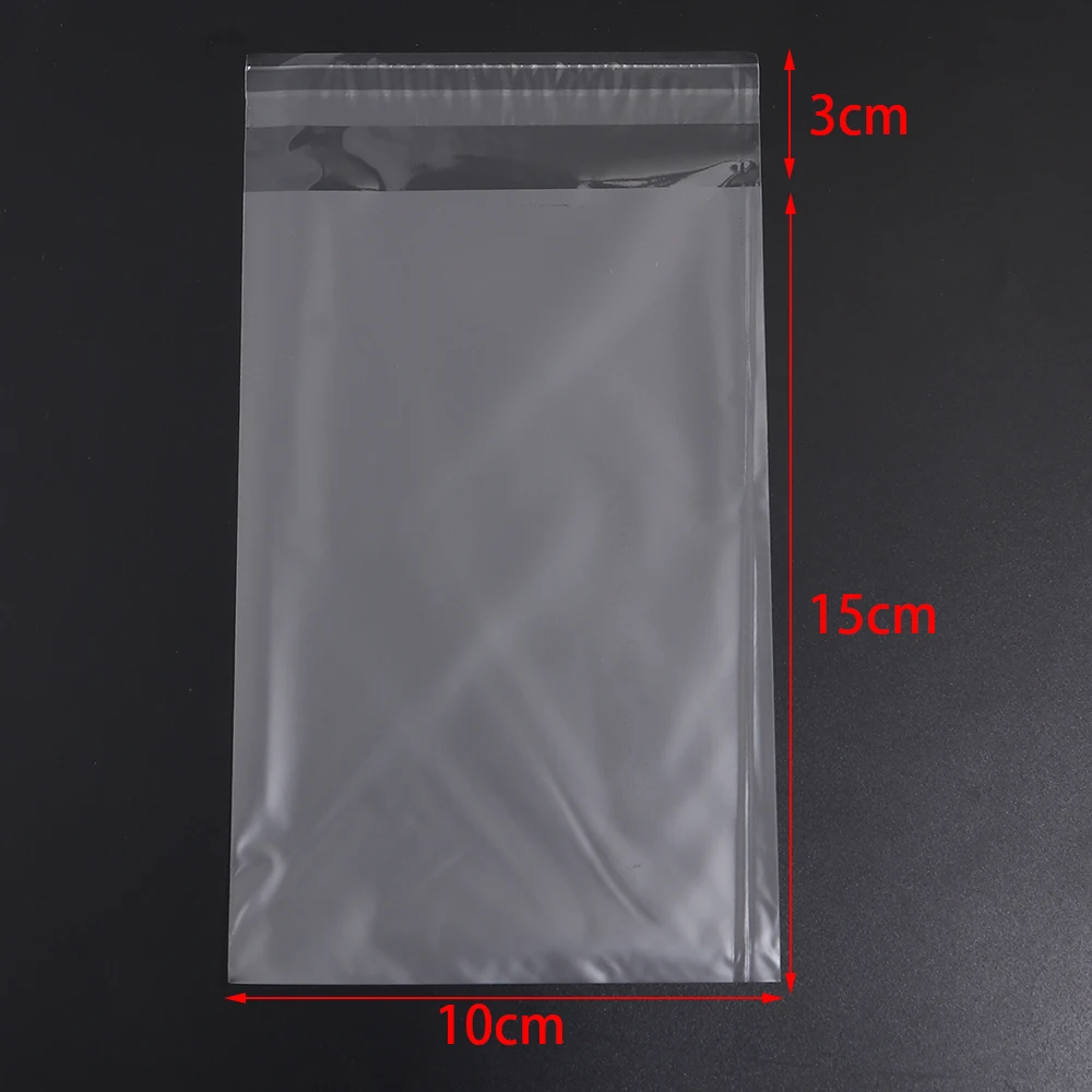 100pcs/lot Transparent Self Adhesive Seal Bags OPP Plastic Cellophane Bags Gifts Bag & Pouch Jewelry Packaging Cookie Candy Bags