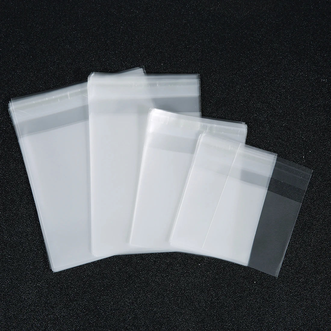 100pcs/lot Transparent Self Adhesive Seal Bags OPP Plastic Cellophane Bags Gifts Bag & Pouch Jewelry Packaging Cookie Candy Bags