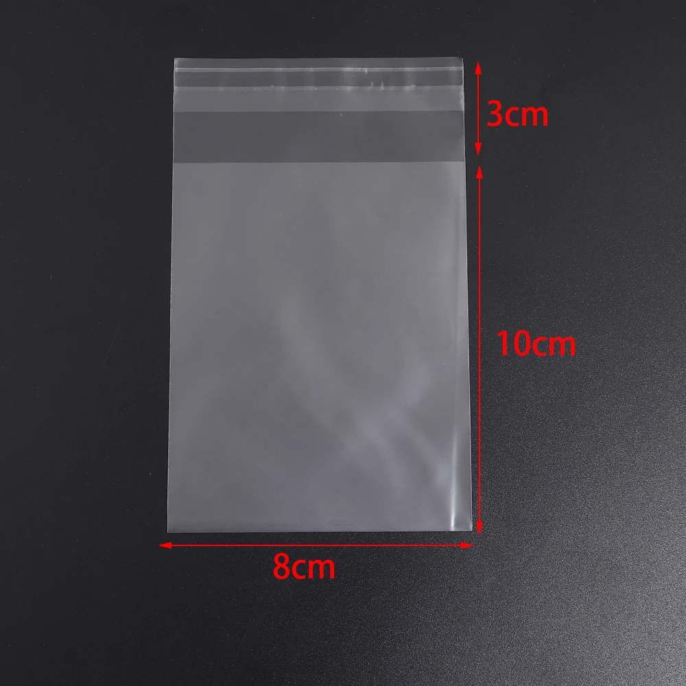 100pcs/lot Transparent Self Adhesive Seal Bags OPP Plastic Cellophane Bags Gifts Bag & Pouch Jewelry Packaging Cookie Candy Bags