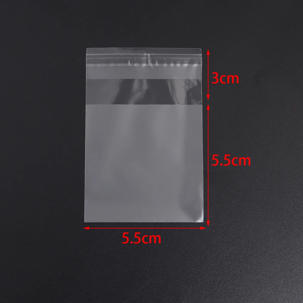 100pcs/lot Transparent Self Adhesive Seal Bags OPP Plastic Cellophane Bags Gifts Bag & Pouch Jewelry Packaging Cookie Candy Bags
