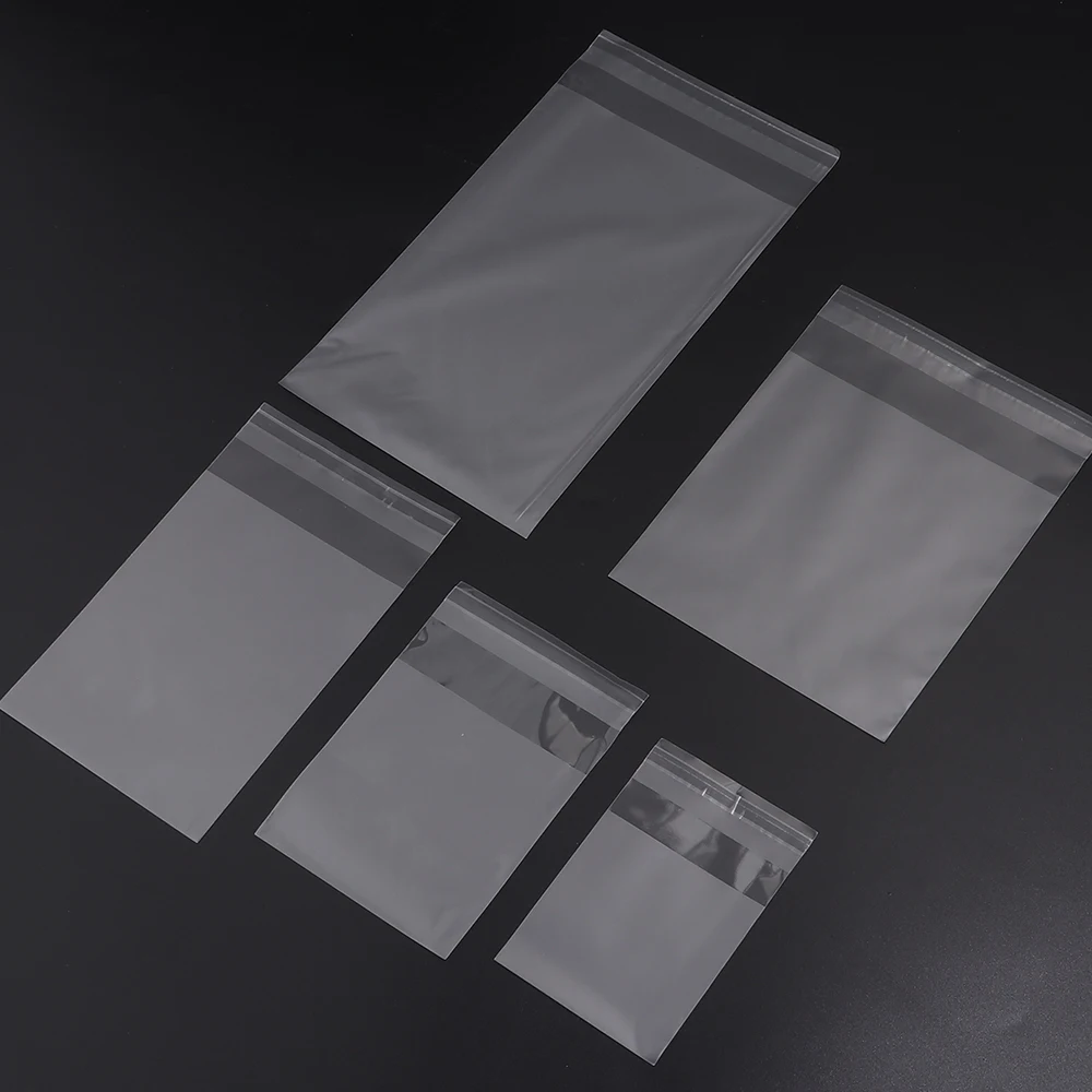 100pcs/lot Transparent Self Adhesive Seal Bags OPP Plastic Cellophane Bags Gifts Bag & Pouch Jewelry Packaging Cookie Candy Bags