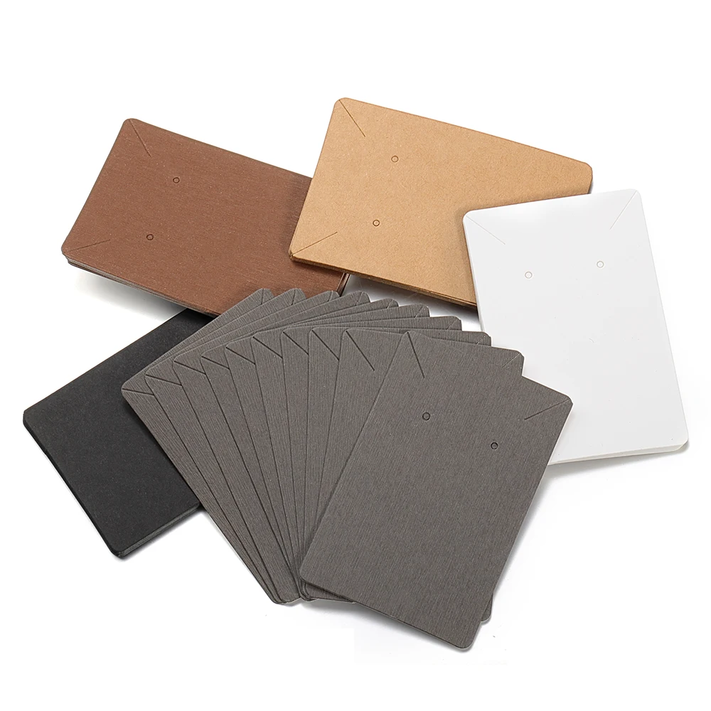 50pcs/lot 6x9cm Kraft Paper Card Earrings Necklaces Display Cards