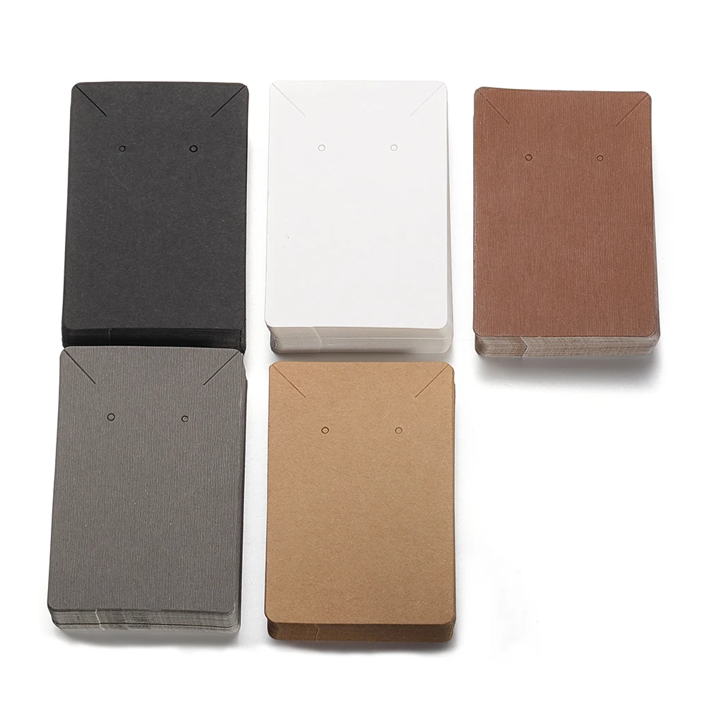 50pcs/lot 6x9cm Kraft Paper Card Earrings Necklaces Display Cards