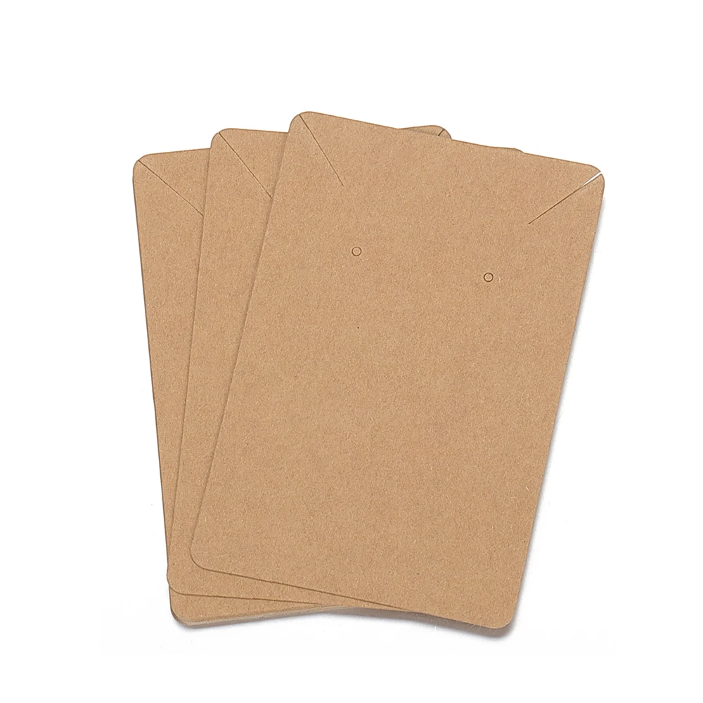 50pcs/lot 6x9cm Kraft Paper Card Earrings Necklaces Display Cards