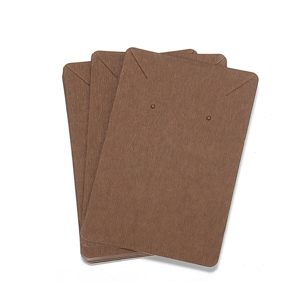 50pcs/lot 6x9cm Kraft Paper Card Earrings Necklaces Display Cards