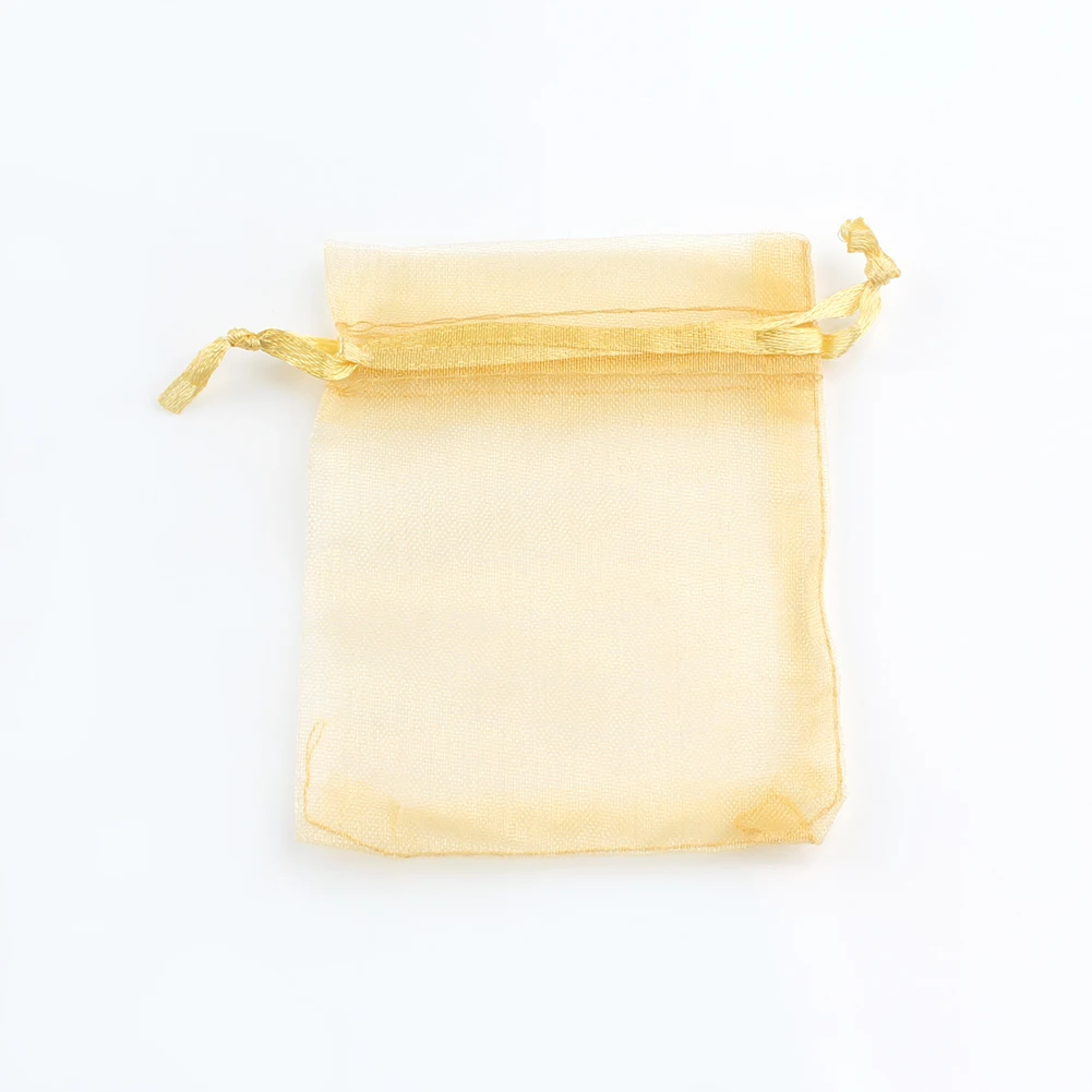 50pcs 7x9 9x12 10x15 13x18cm Gift Organza Bags Drawable Wedding Party Decoration Gift Bags Display Packaging Jewelry Pouches
