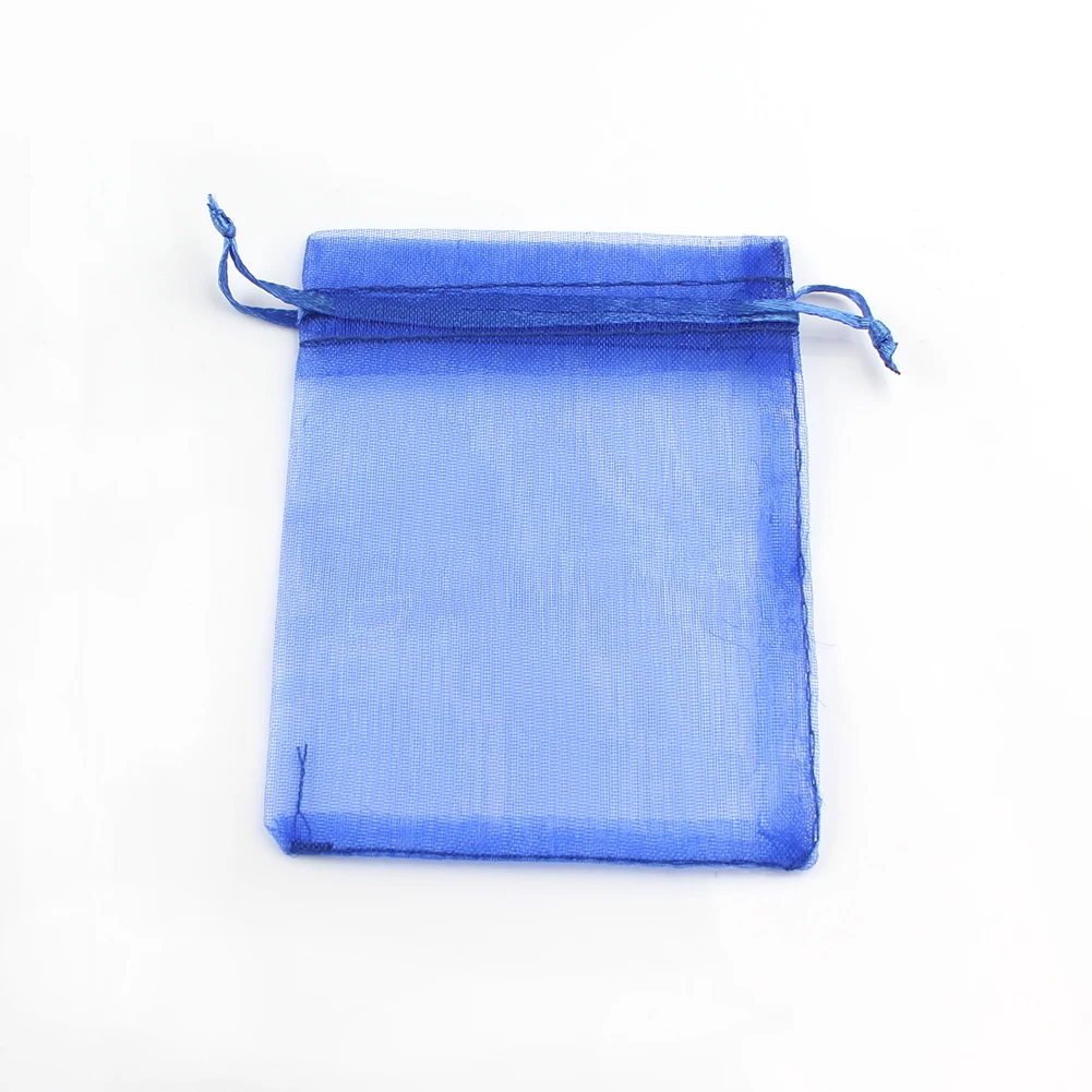 50pcs 7x9 9x12 10x15 13x18cm Gift Organza Bags Drawable Wedding Party Decoration Gift Bags Display Packaging Jewelry Pouches