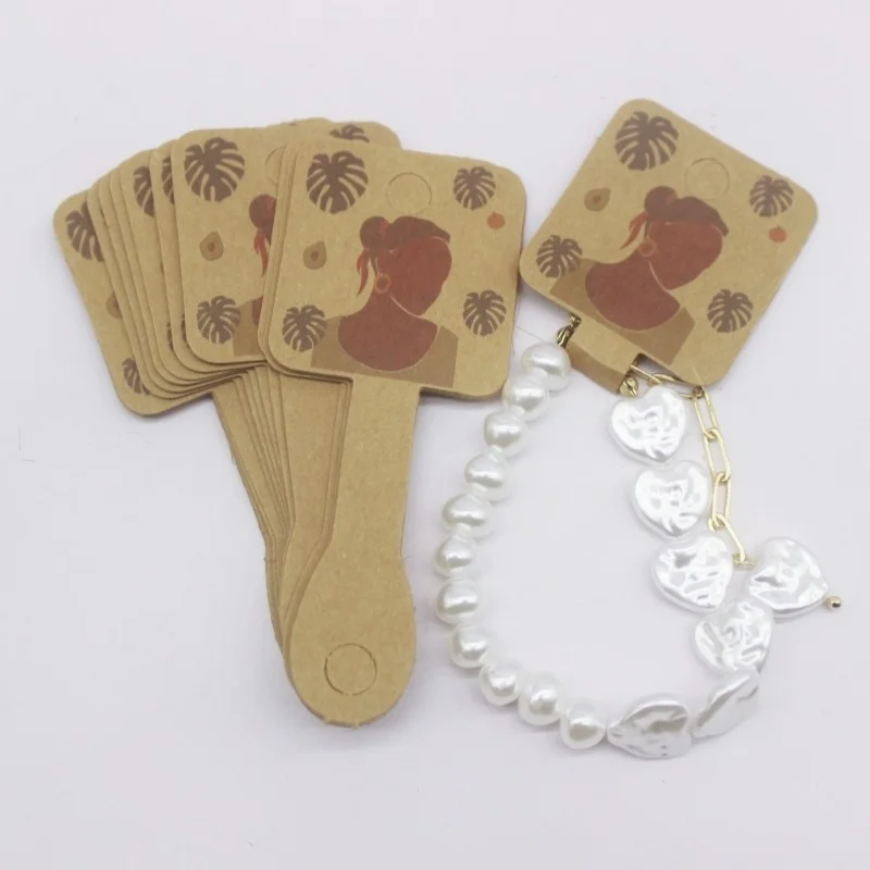 50pcs Jewelry Card Set, Paper Necklace/Hair Accessory Display Label Card, Jewelry Display Card
