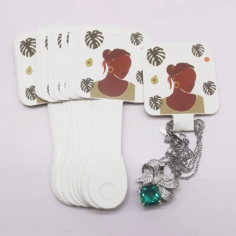 50pcs Jewelry Card Set, Paper Necklace/Hair Accessory Display Label Card, Jewelry Display Card