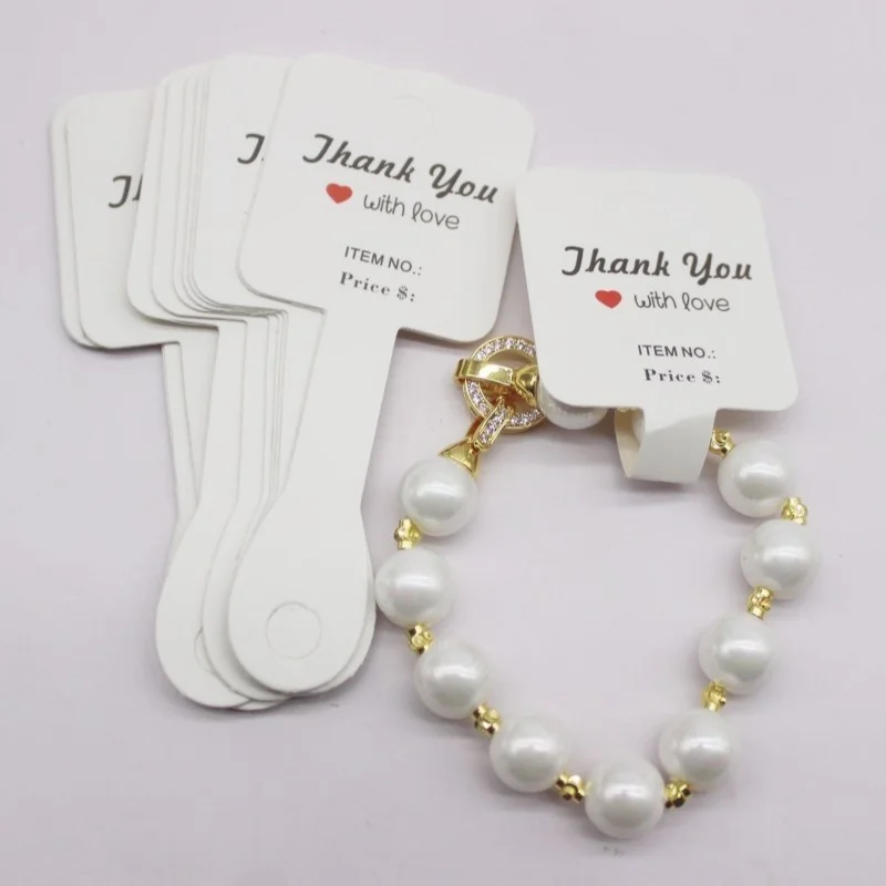 50pcs Jewelry Card Set, Paper Necklace/Hair Accessory Display Label Card, Jewelry Display Card