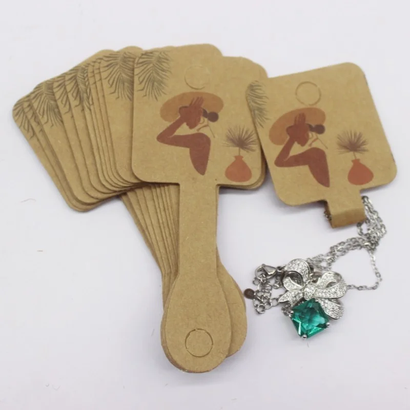 50pcs Jewelry Card Set, Paper Necklace/Hair Accessory Display Label Card, Jewelry Display Card