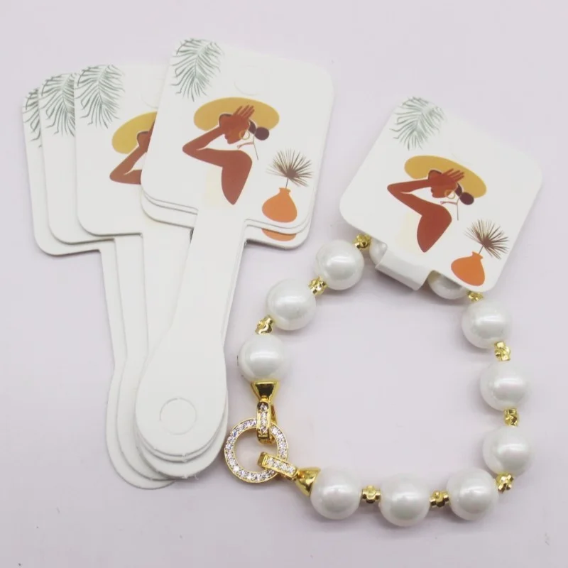50pcs Jewelry Card Set, Paper Necklace/Hair Accessory Display Label Card, Jewelry Display Card